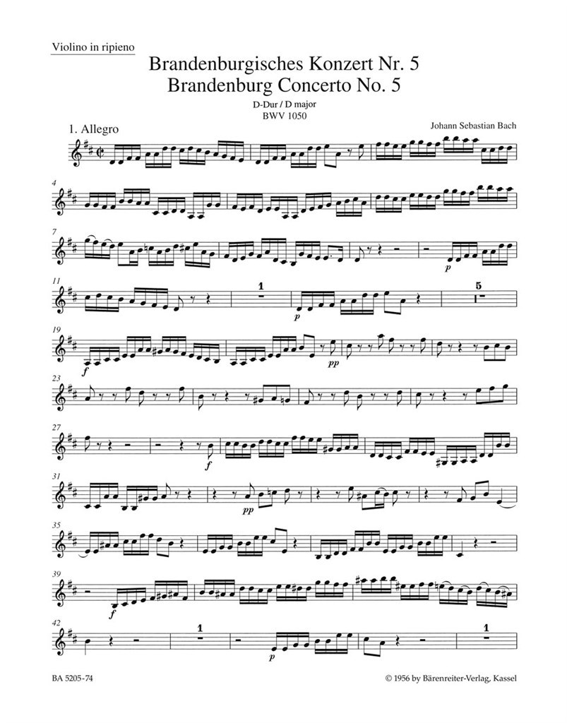 Brandenburgisches Konzert Nr 5